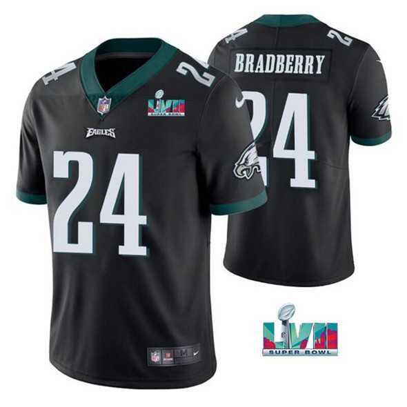 Men & Women & Youth Philadelphia Eagles #24 James Bradberry Black Super Bowl LVII Vapor Untouchable Limited Stitched Jersey
